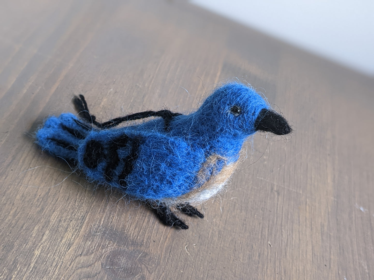 cute needle felted wool bluebird