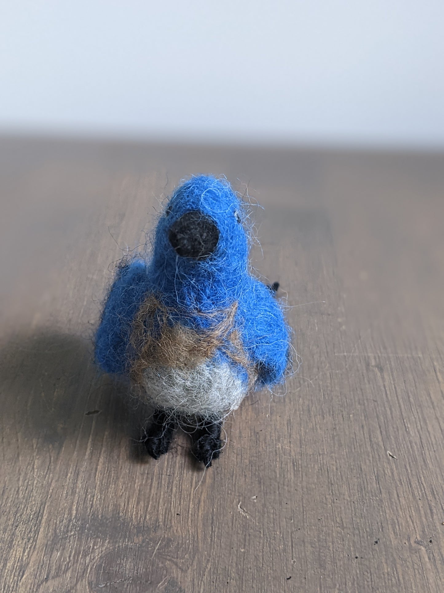 cute needle felted wool bluebird