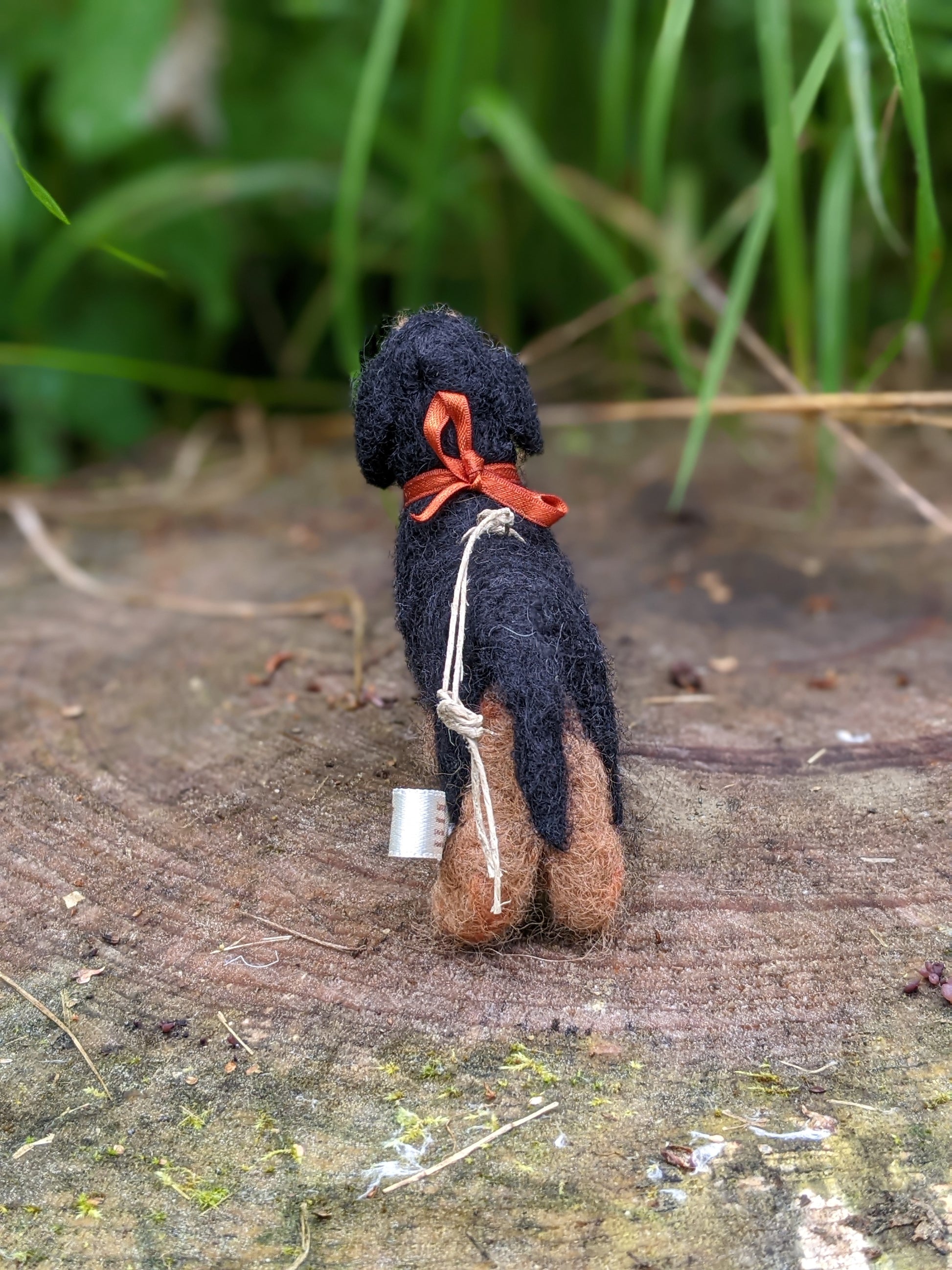 tiny wool dachshund toy