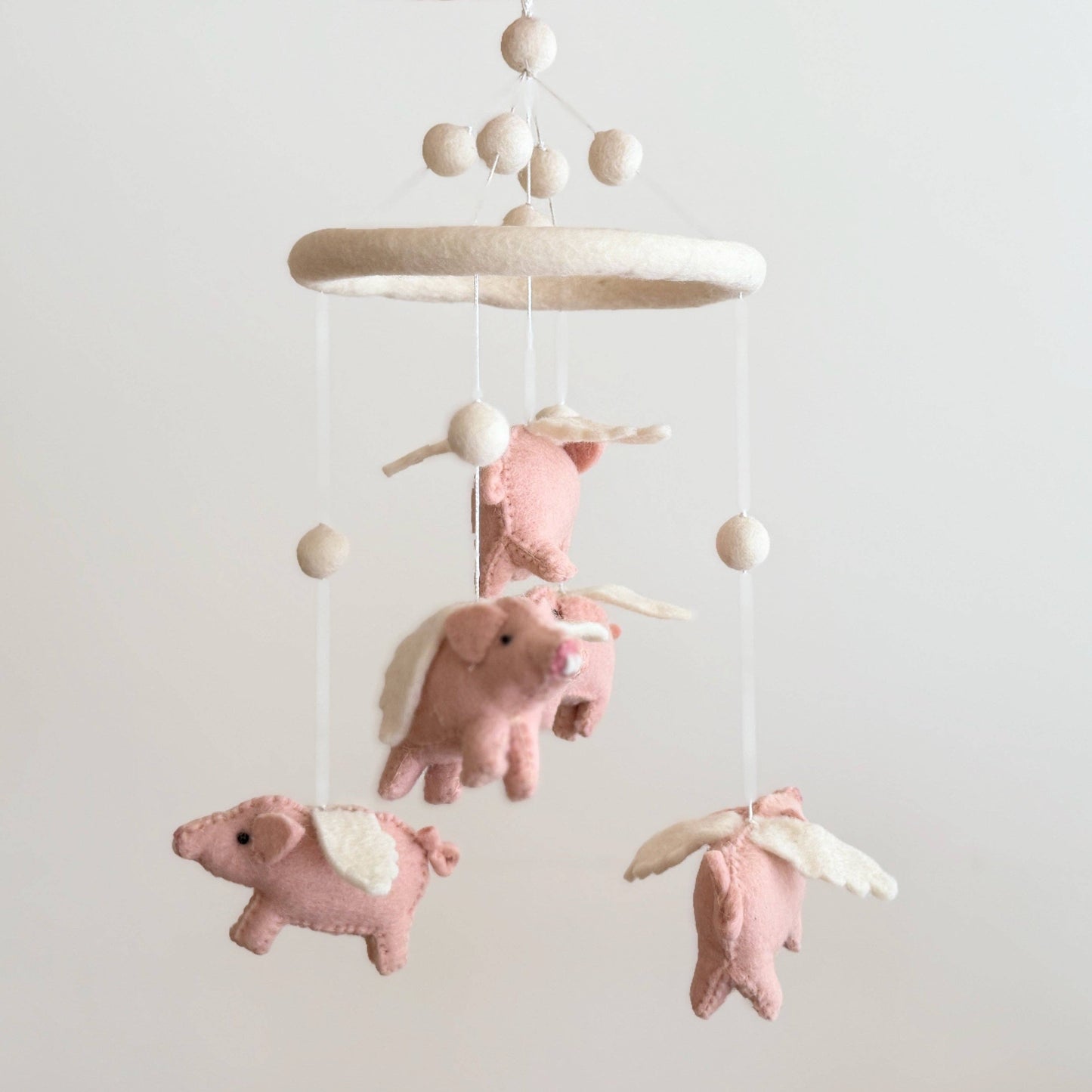 Felt Baby Mobile - Flying Pig - Jasper and Ruby Art