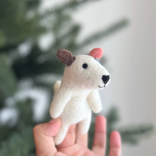 Bull Terrier Finger Puppet