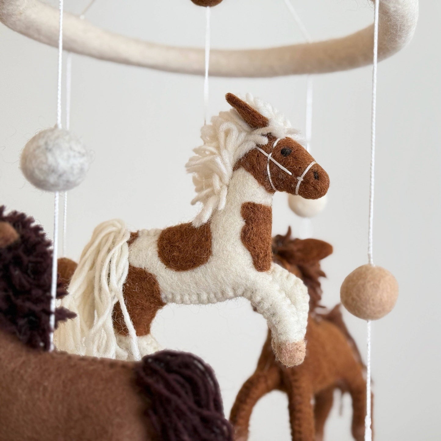 Felt Baby Mobile - Horse - Jasper and Ruby Art