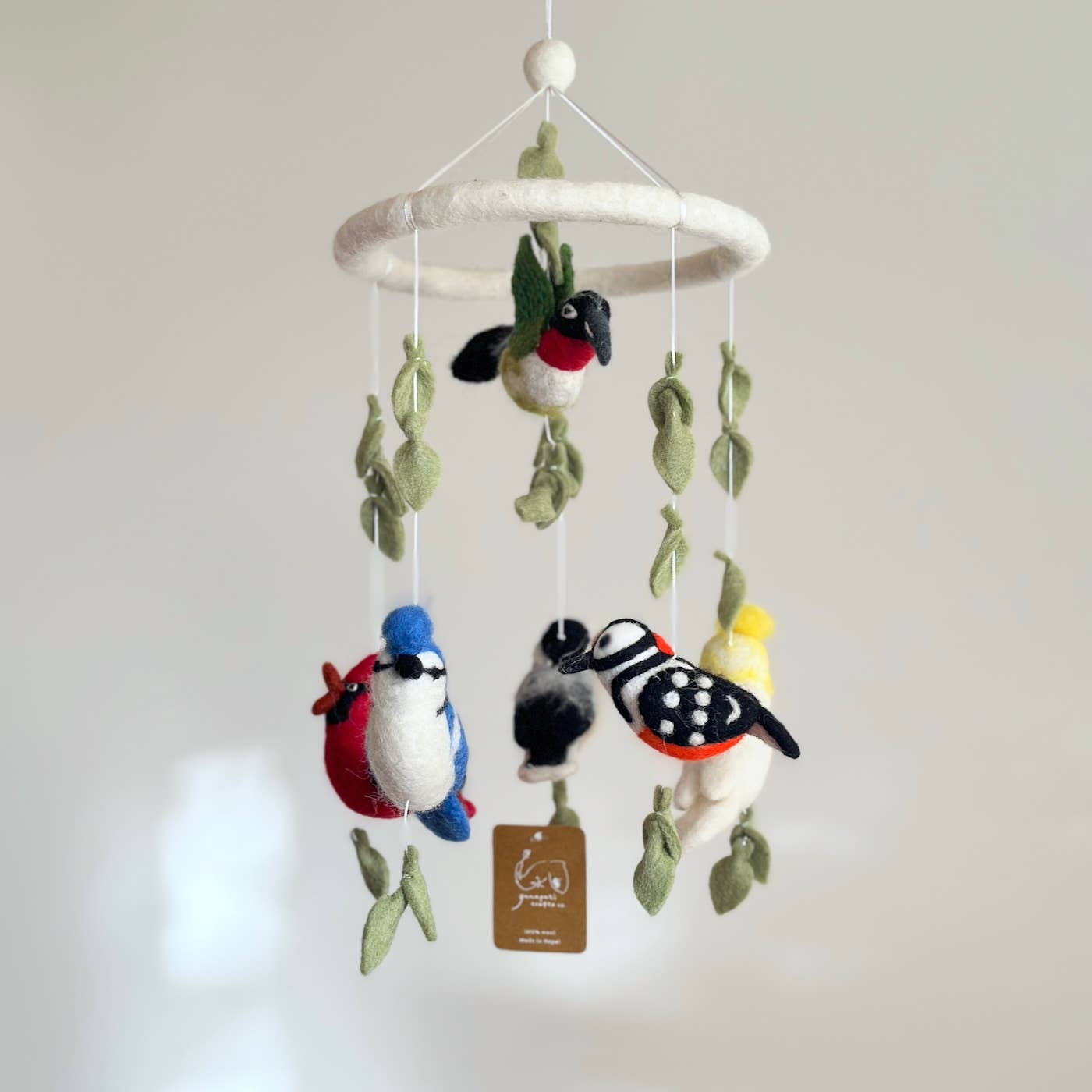 felted wool bird mobile jasper and ruby