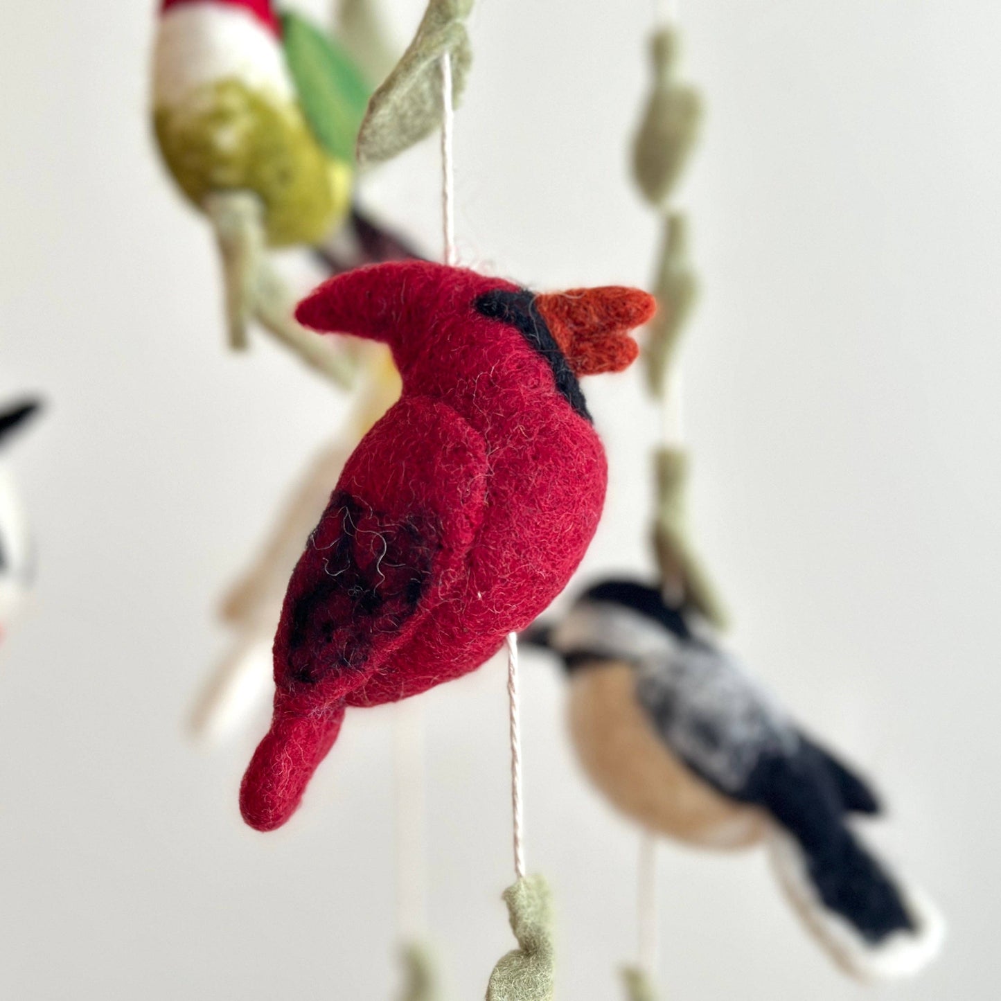 felted wool bird mobile jasper and ruby