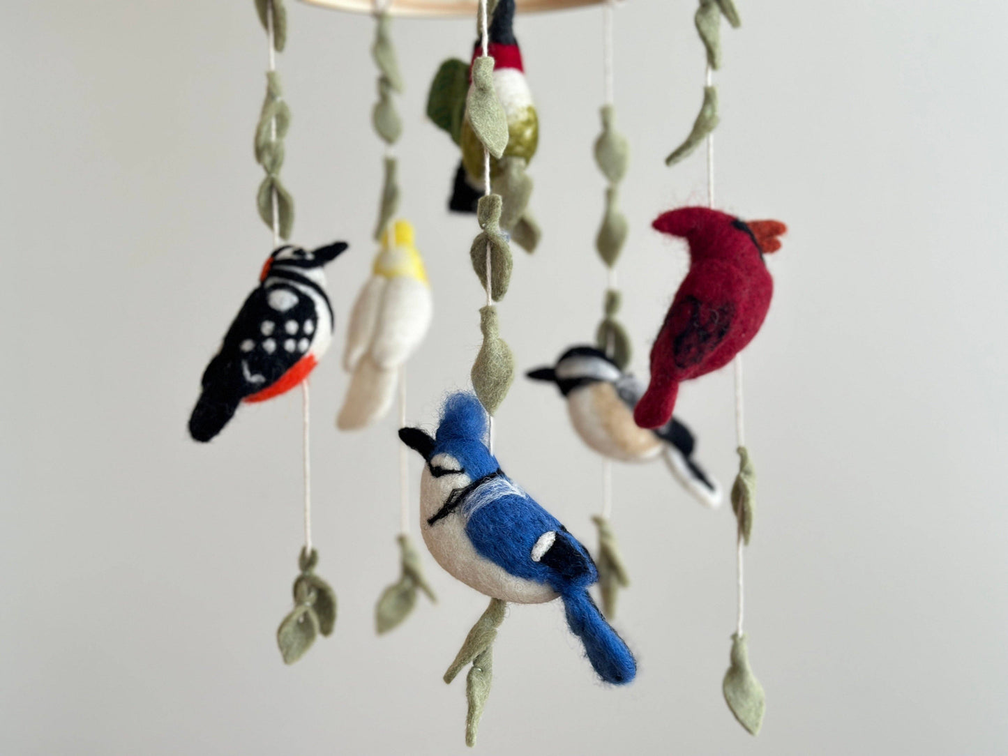 felted wool bird mobile jasper and ruby