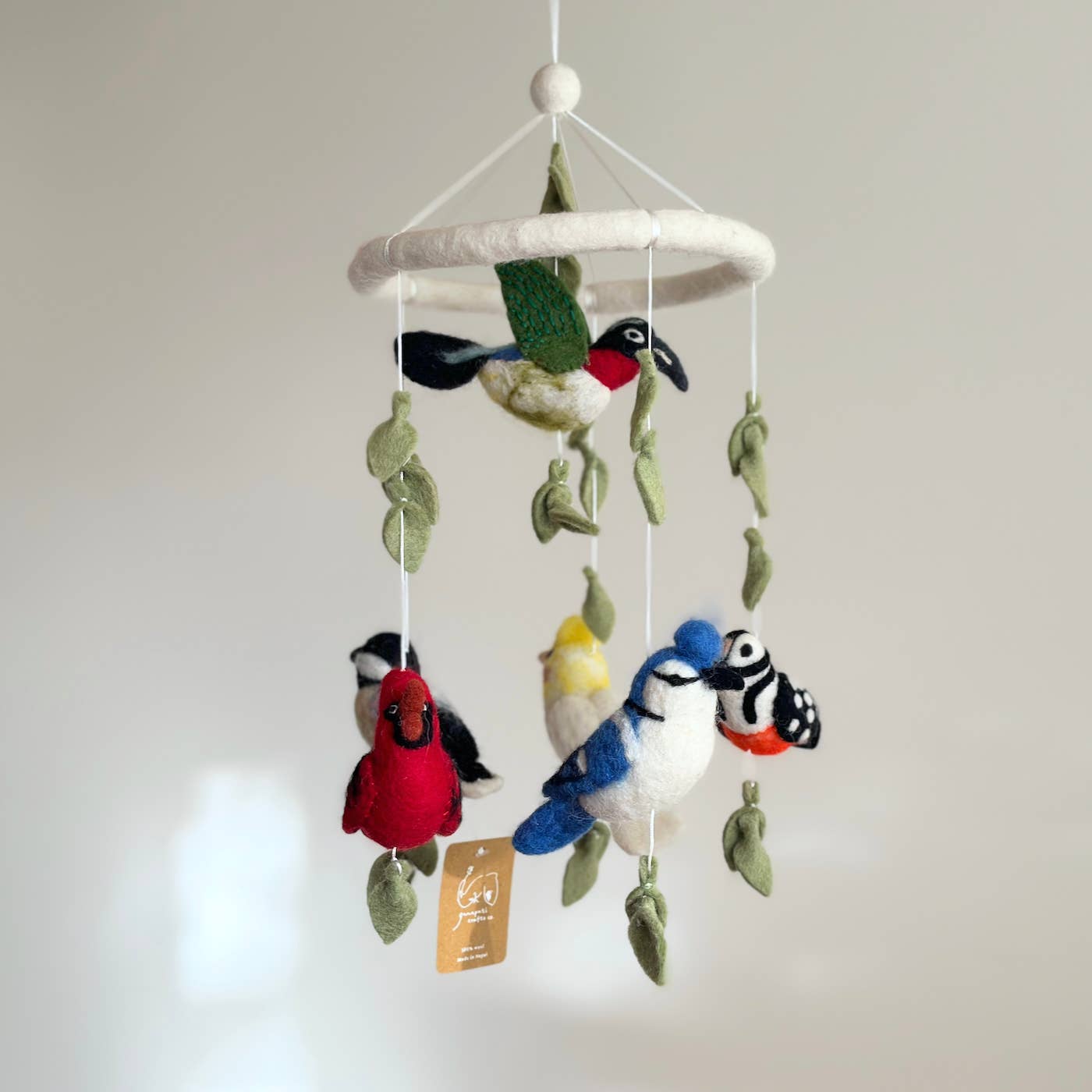 felted wool bird mobile jasper and ruby