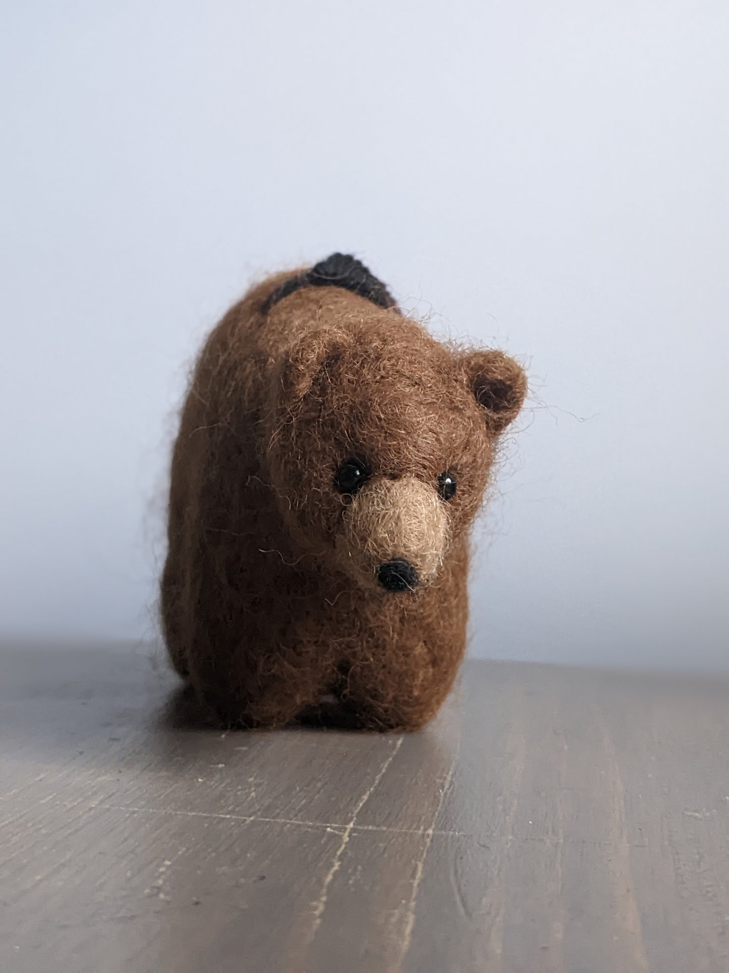 Grizzly Bear: Needle Felted Sculpture Ornament