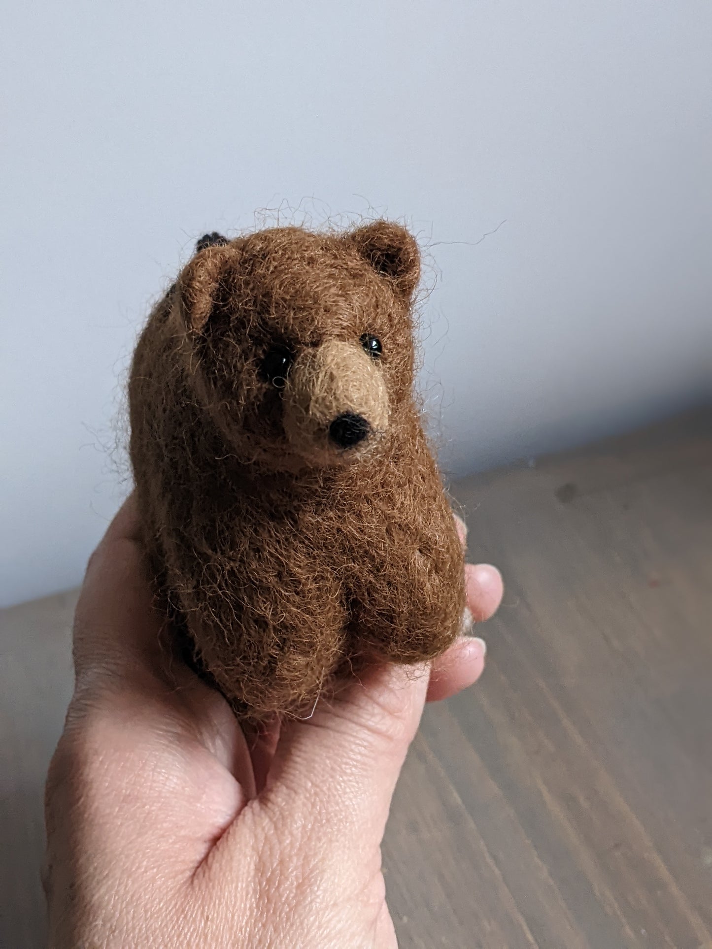 Grizzly Bear: Needle Felted Sculpture Ornament