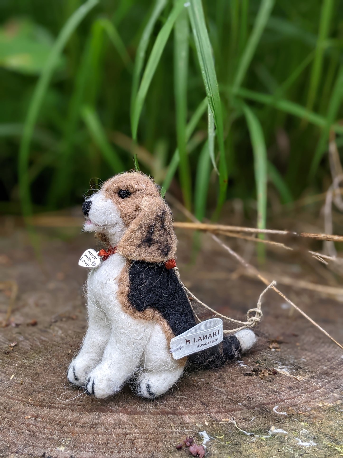 needle felted beagle dog decor ornament gift for dog lovers