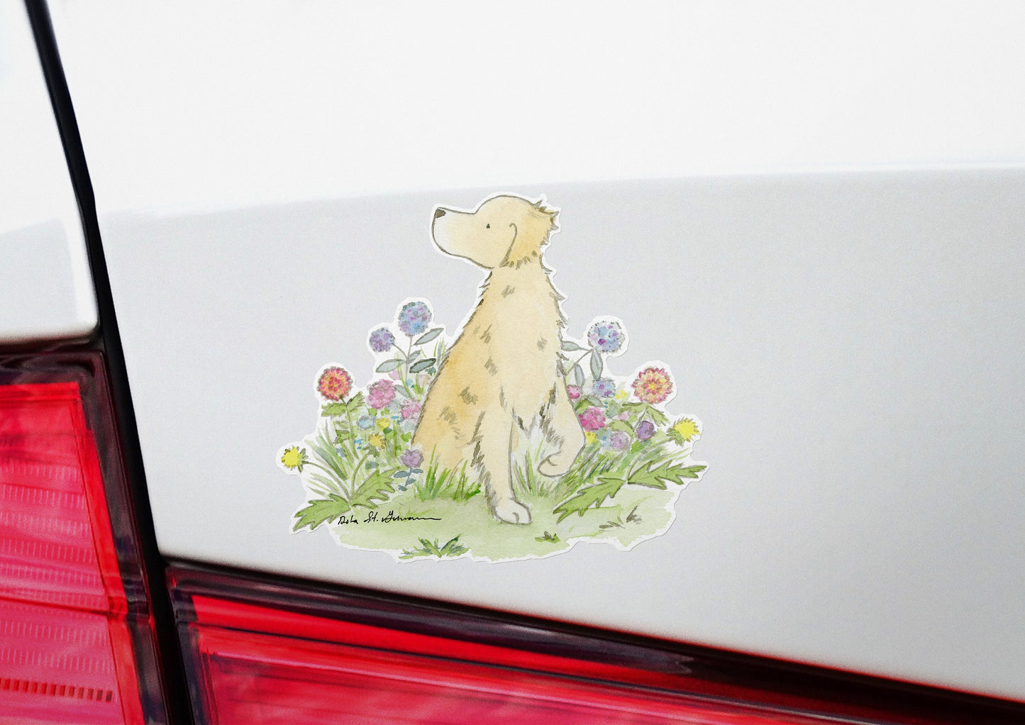 Golden Retriever Sticker, Dog Car Decal