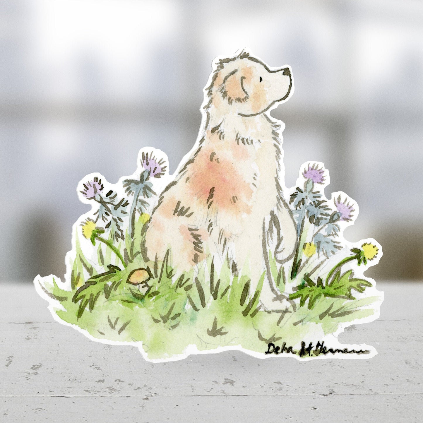 Australian Shepherd Sticker, Red Merle Aussie Decal