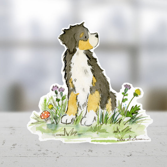 Bernese Mountain Dog Sticker, Bernese Car Decal