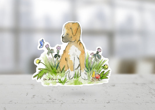 Boxer Dog Waterproof Sticker, Dog Lover Gift