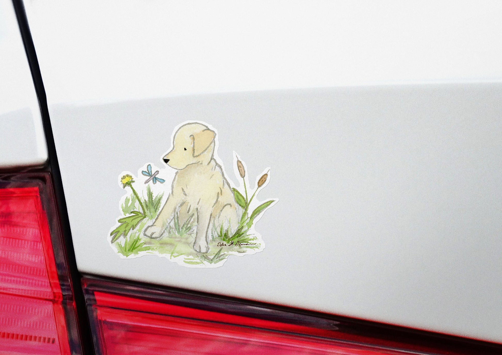 Yellow Lab Sticker, Labrador decal