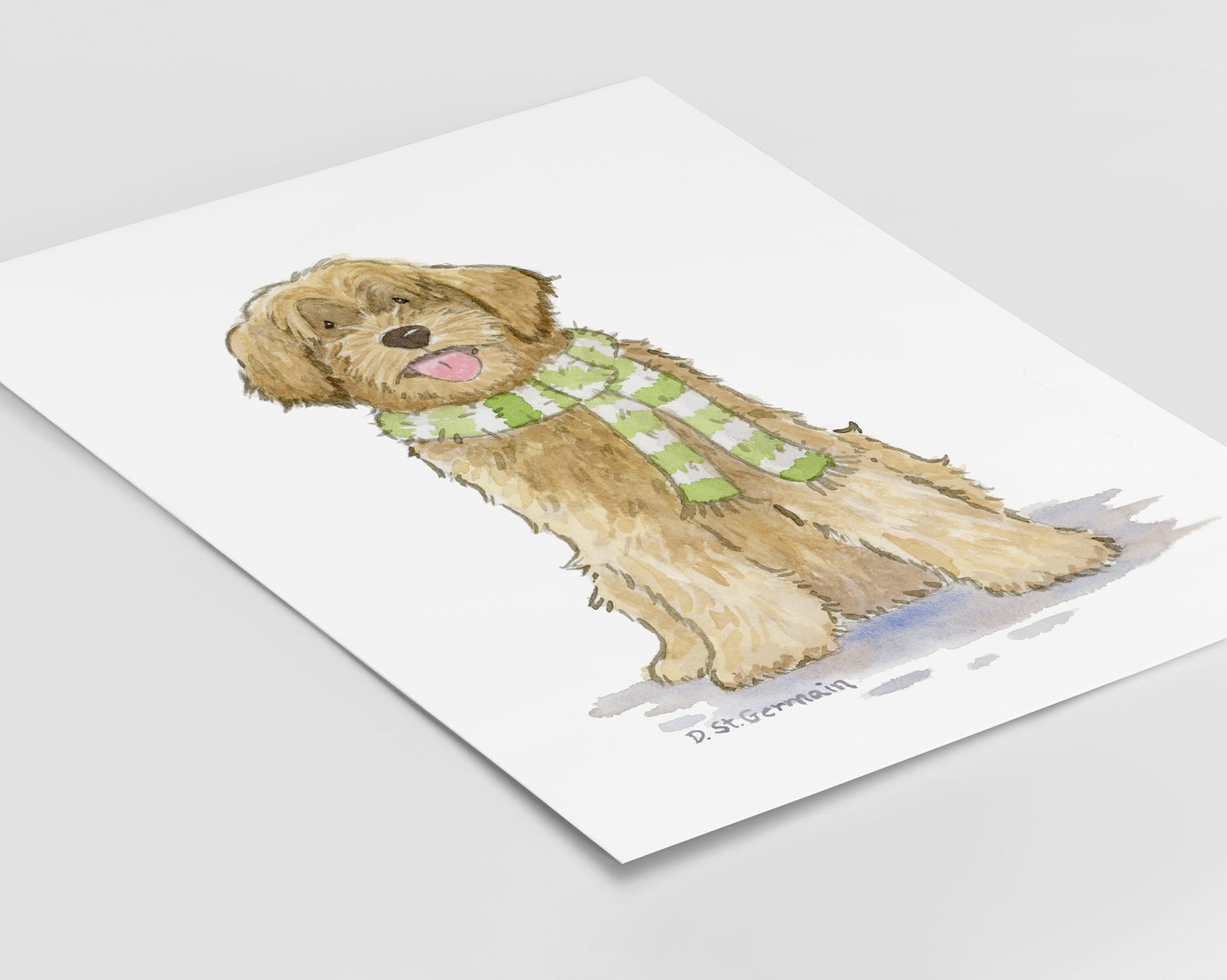 Labradoodle Art, Doodle Dog Holiday Print
