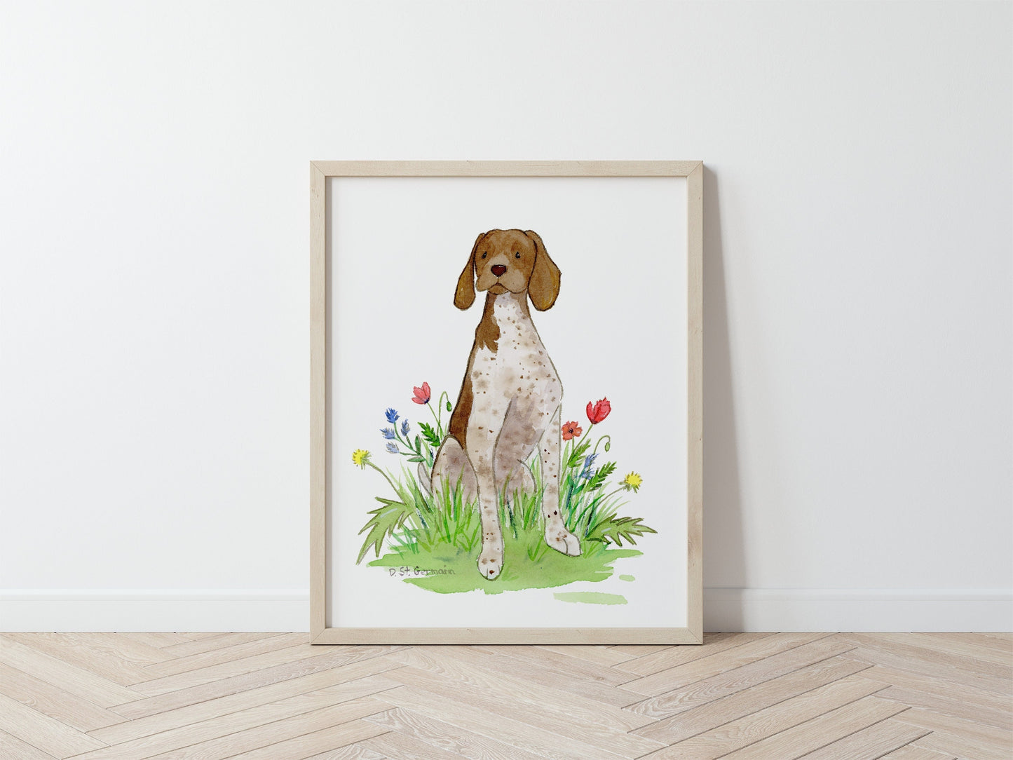 German Shorthaired Pointer Watercolor Art Print