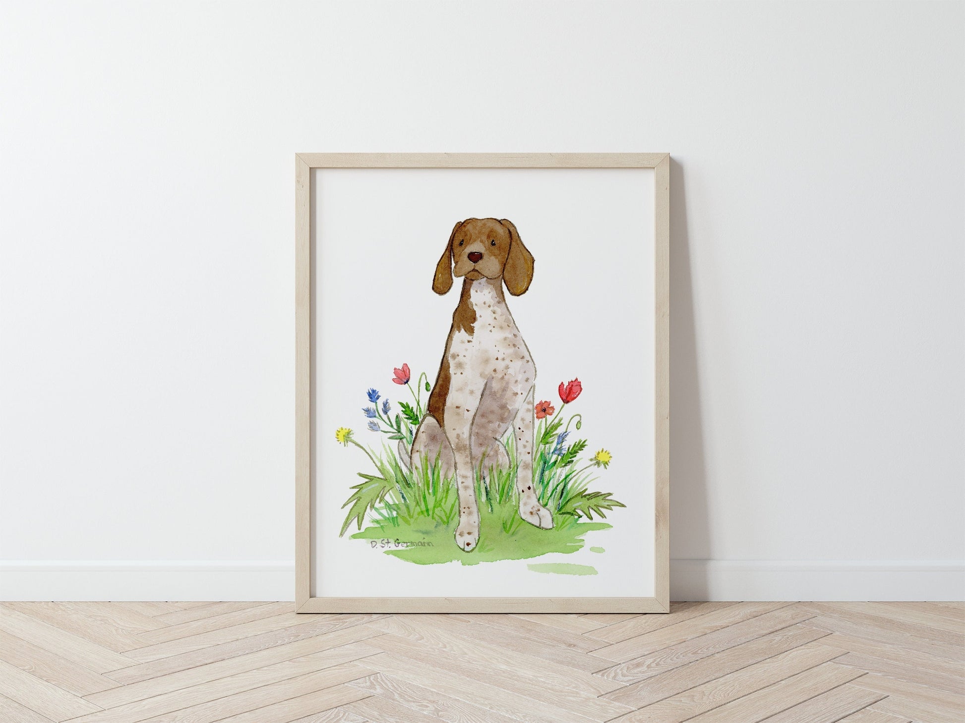 German Shorthaired Pointer Watercolor Art Print
