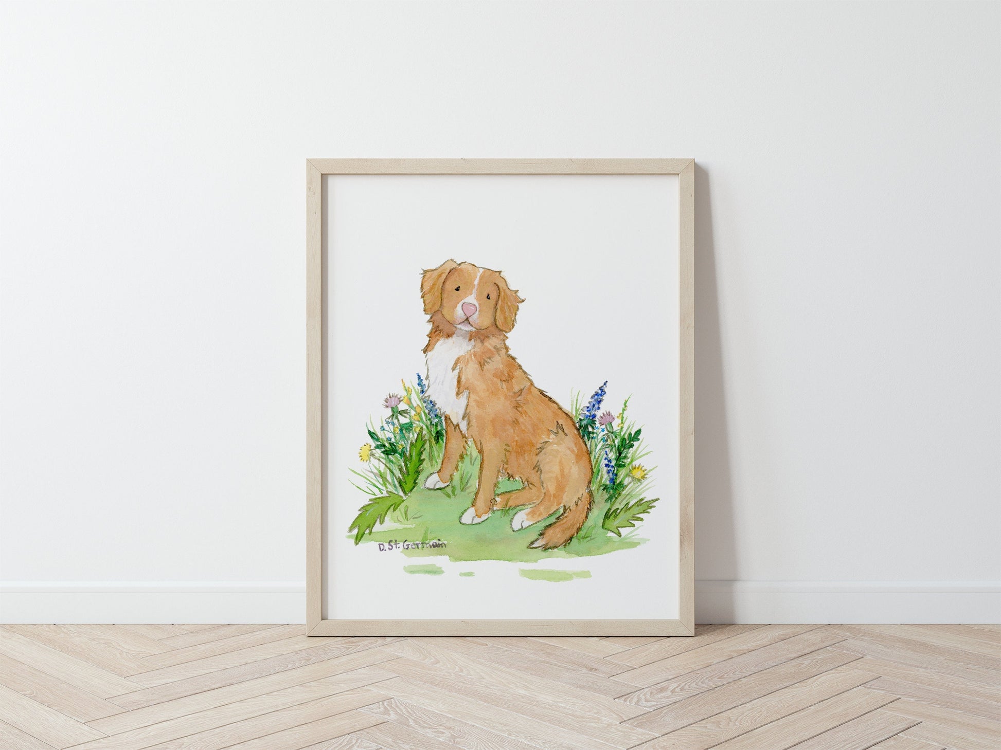 Nova Scotia Duck Tolling Retriever Art Print, Toller Gift for Dog Lovers