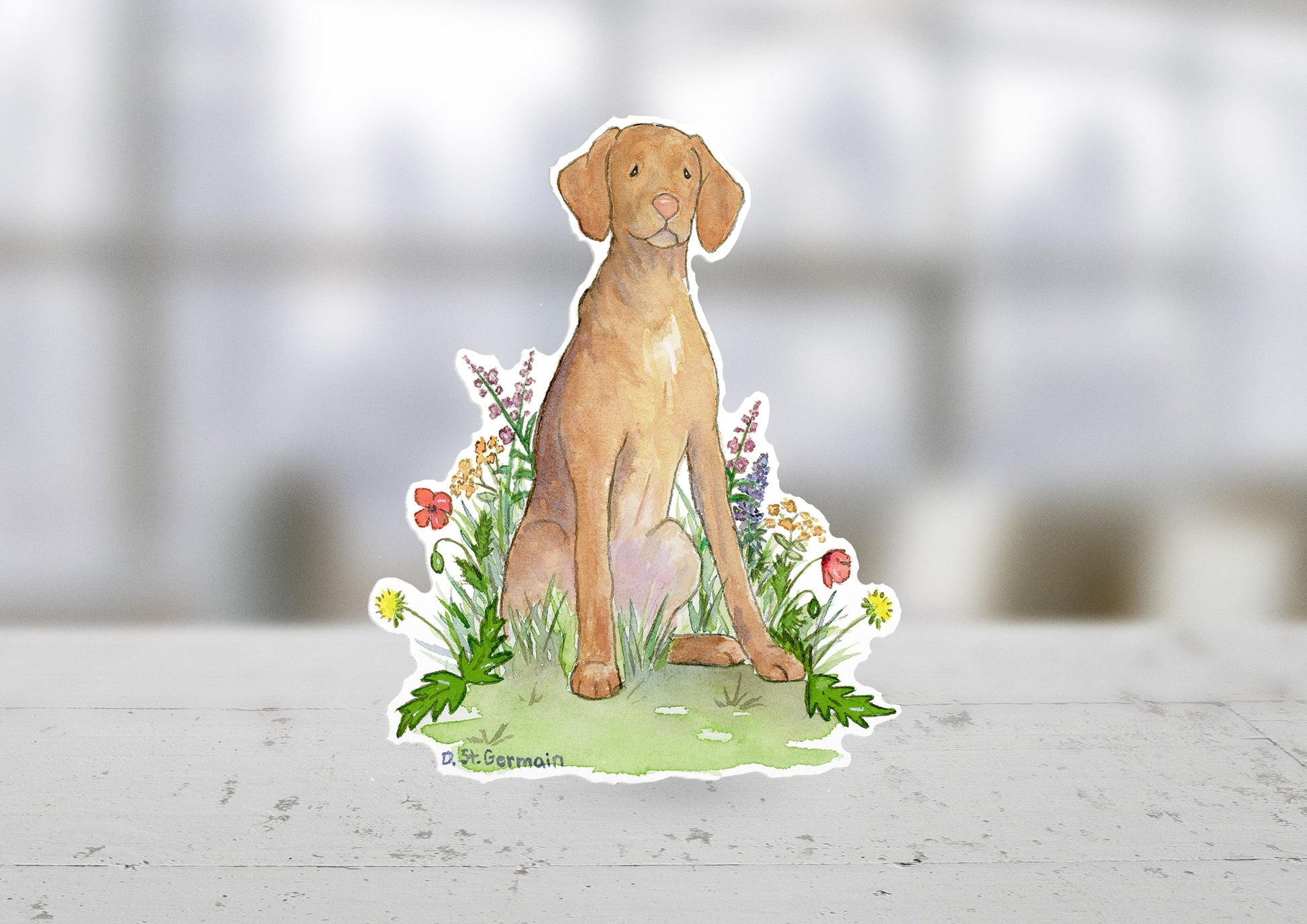 Vizsla Waterproof Vinyl Sticker, Car Decal, Laptop Sticker