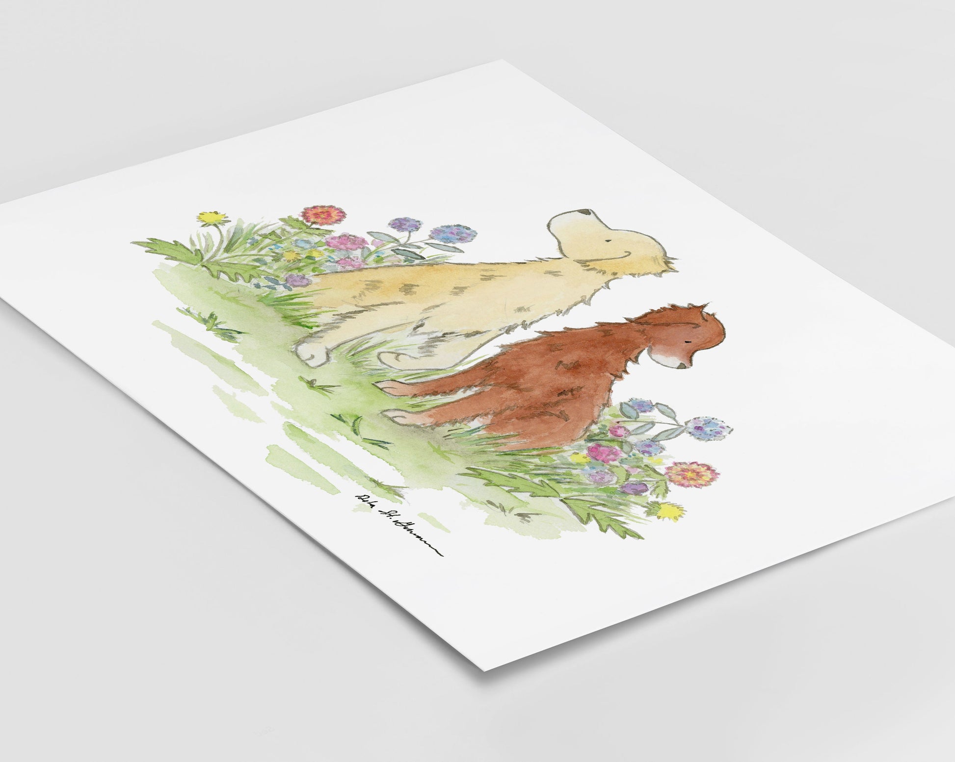 Golden Retriever Watercolor Art Print