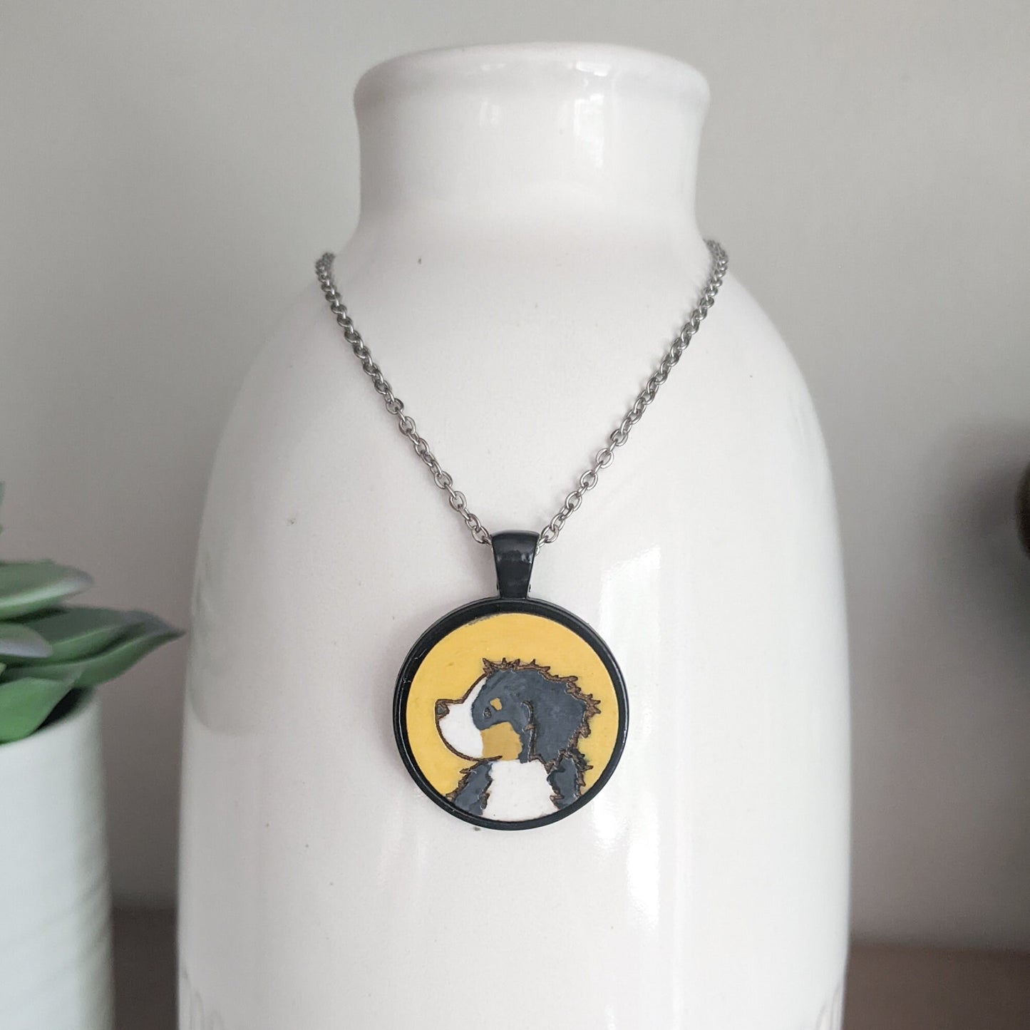 yellow bernese necklace