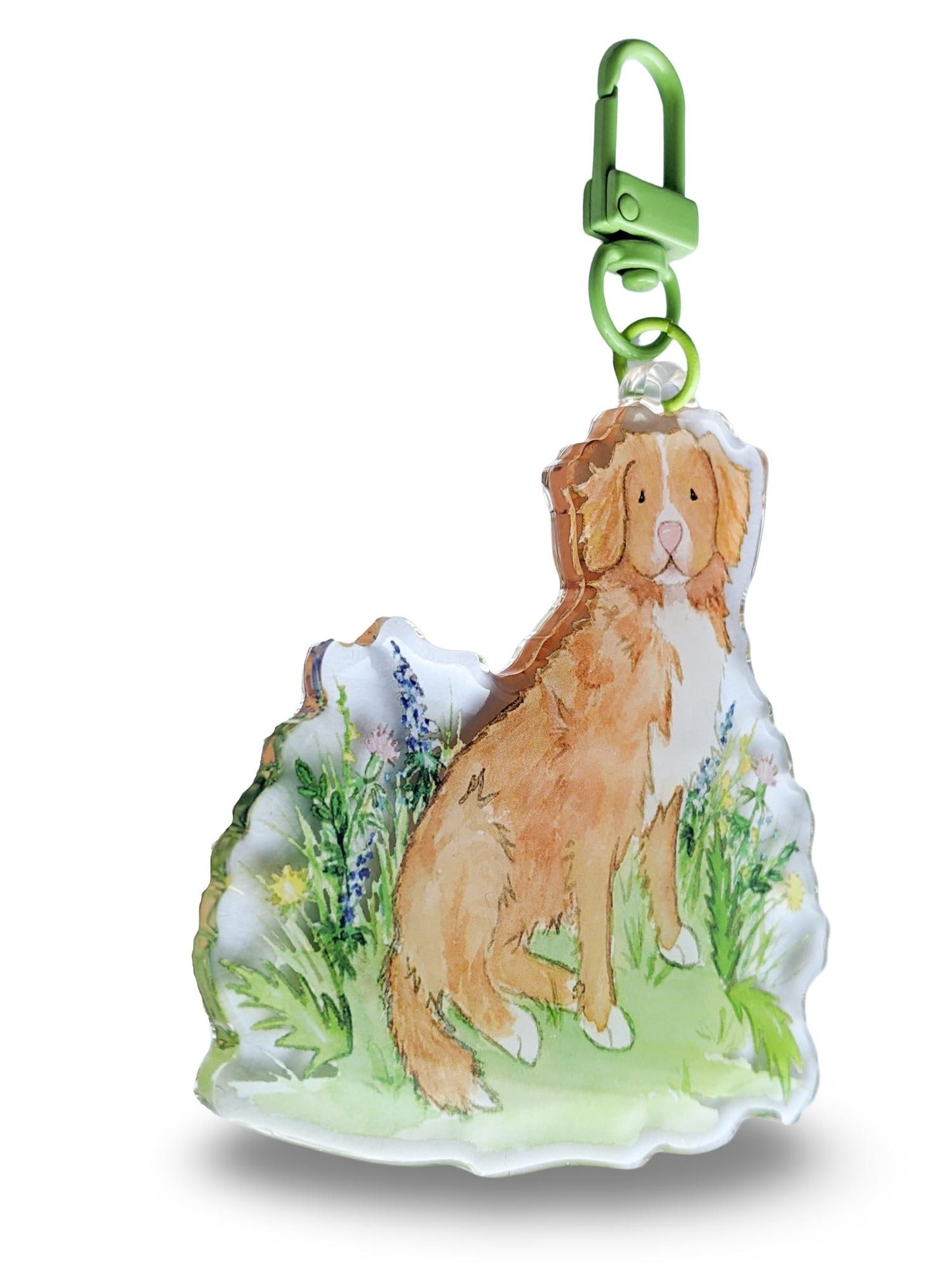 nova scotia duck tolling retriever dog key chain