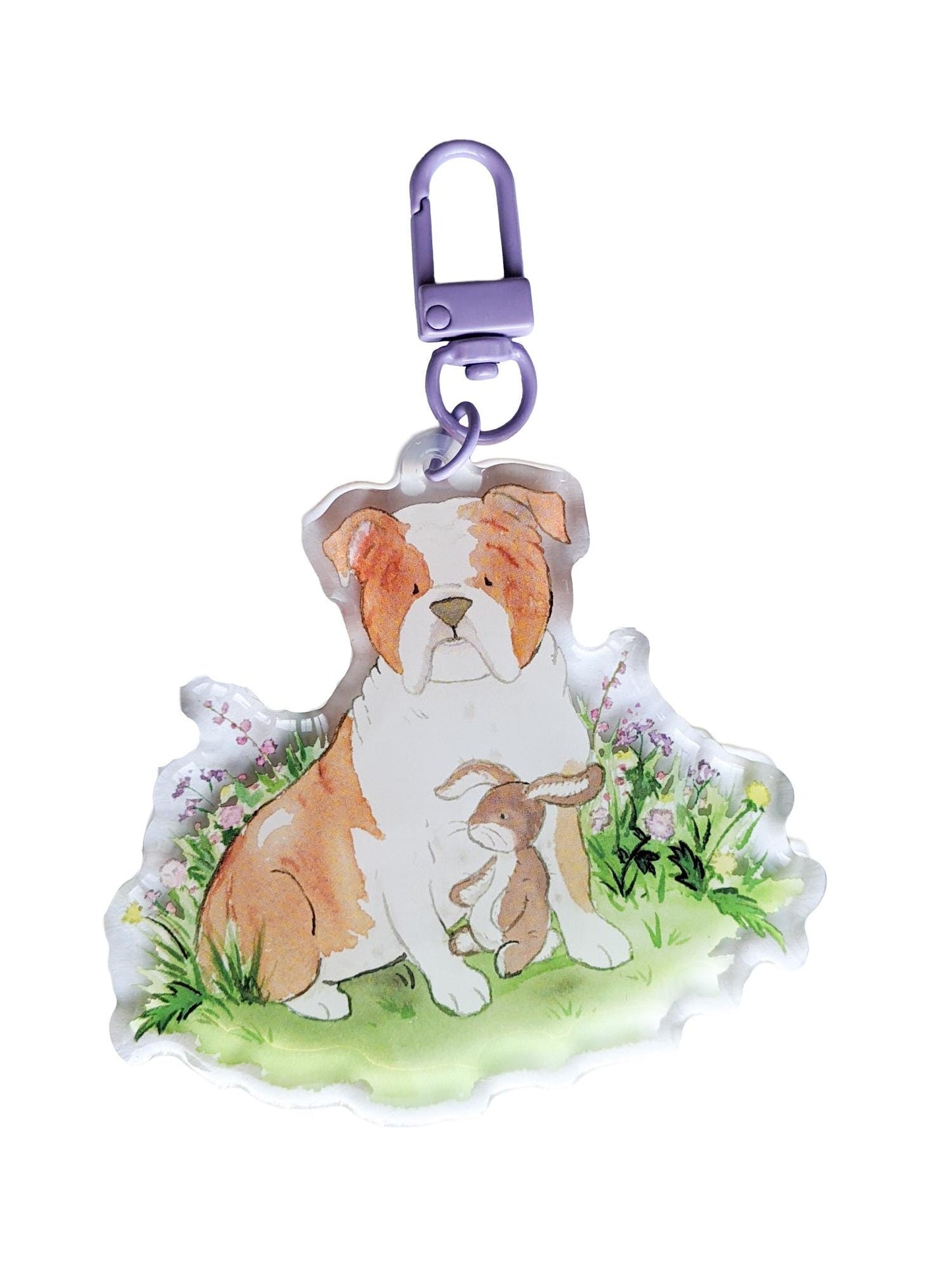 Acrylic English Bulldog Keychain, Bulldog Gift, Bulldog Keyring, Bulldog Lover Gift, Bulldog Art, Gift for Pet Owner, Gift for Dog Lover