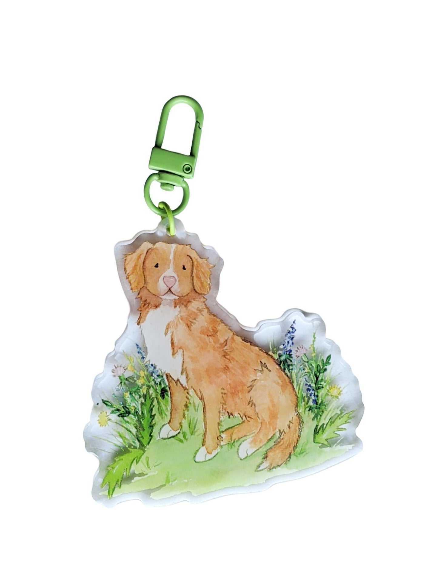 nova scotia duck tolling retriever dog key chain