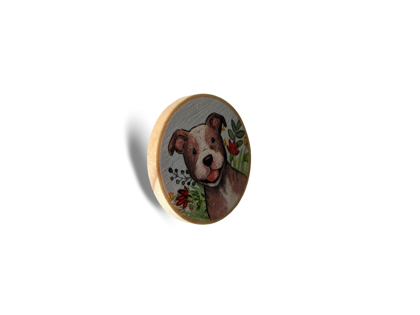 Wooden Pit Bull Pin, Staffordshire Terrier, Pitbull Lover Gift, Pitbull Mom, Dog Mom Gift, Dog Lover Gift, Stocking Stuffer