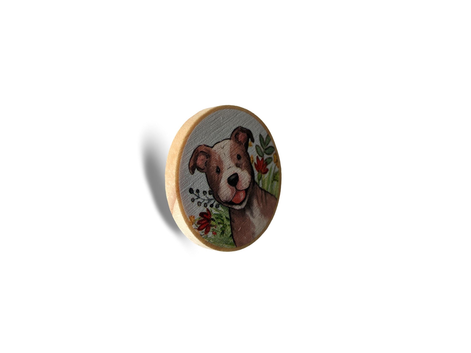 Wooden Pit Bull Pin, Staffordshire Terrier, Pitbull Lover Gift, Pitbull Mom, Dog Mom Gift, Dog Lover Gift, Stocking Stuffer