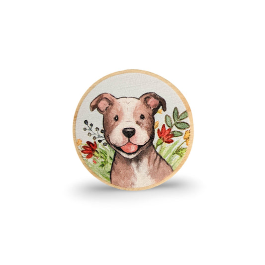 Wooden Pit Bull Pin, Staffordshire Terrier, Pitbull Lover Gift, Pitbull Mom, Dog Mom Gift, Dog Lover Gift, Stocking Stuffer