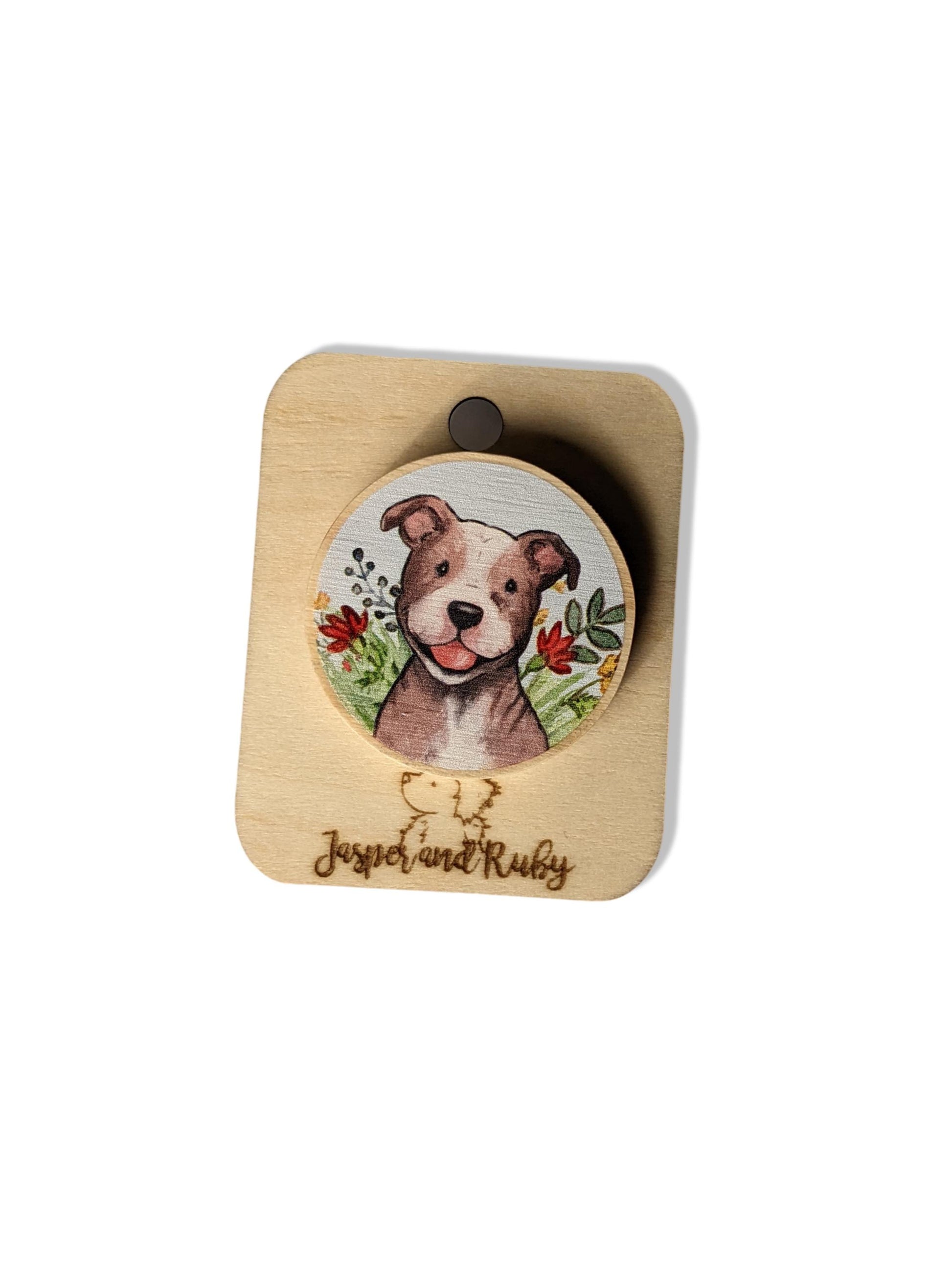 Wooden Pit Bull Pin, Staffordshire Terrier, Pitbull Lover Gift, Pitbull Mom, Dog Mom Gift, Dog Lover Gift, Stocking Stuffer