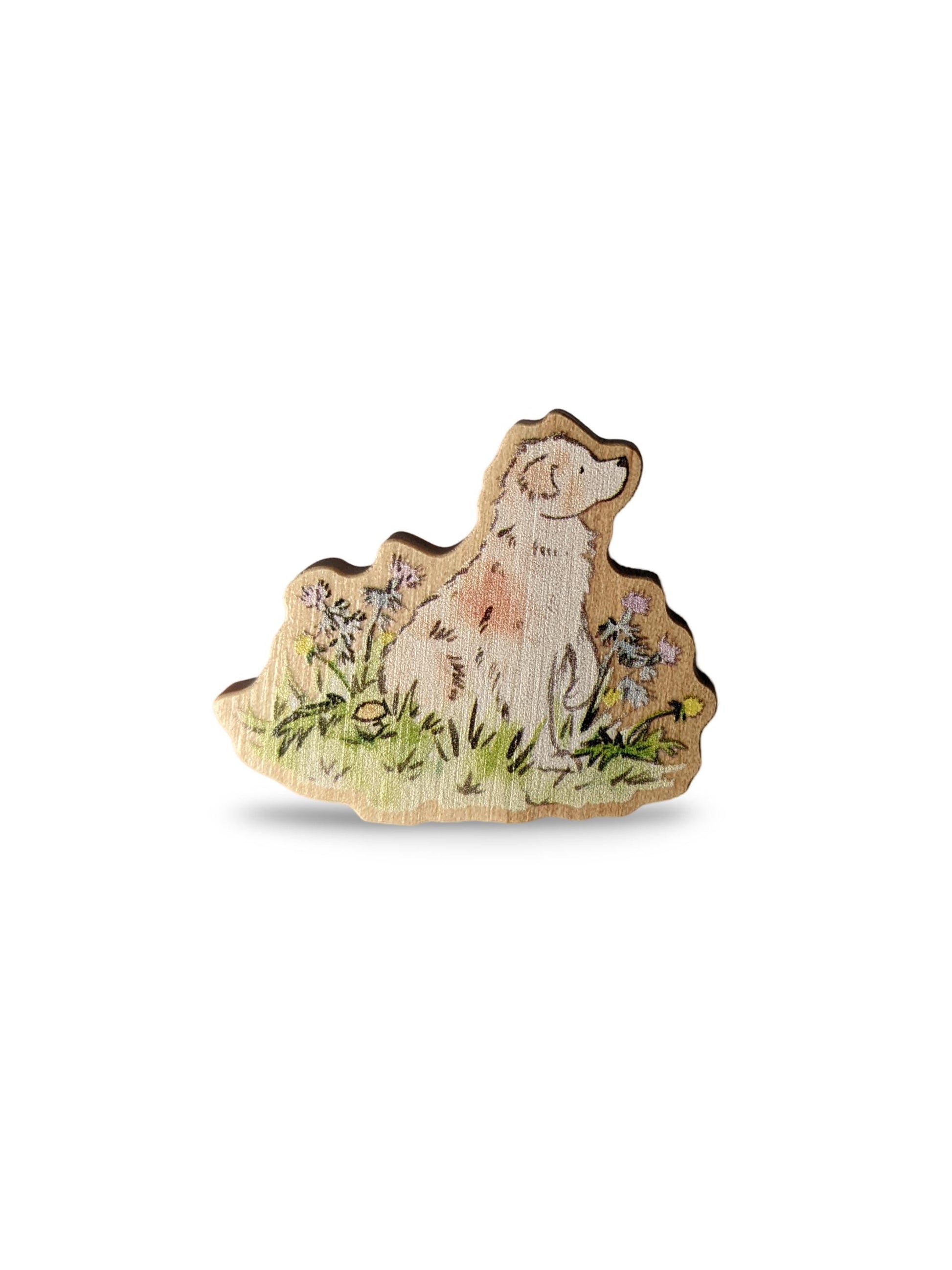 Wooden Aussie Pin, Aussie Lover Gift, Red Merle Aussie, Aussie Mom, Dog Mom Gift, Dog Lover Gift, Stocking Stuffer