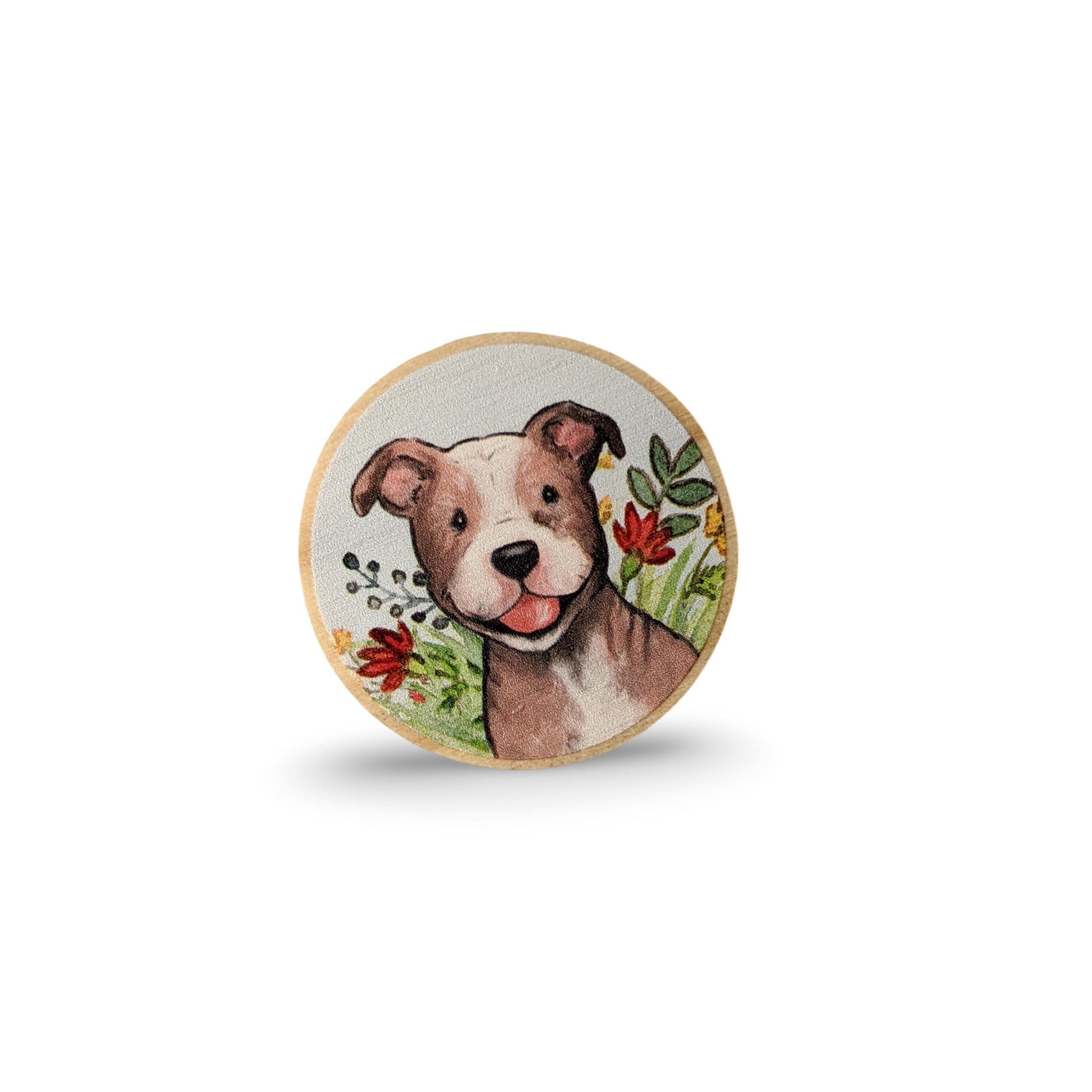 Wooden Pit Bull Pin, Staffordshire Terrier, Pitbull Lover Gift, Pitbull Mom, Dog Mom Gift, Dog Lover Gift, Stocking Stuffer