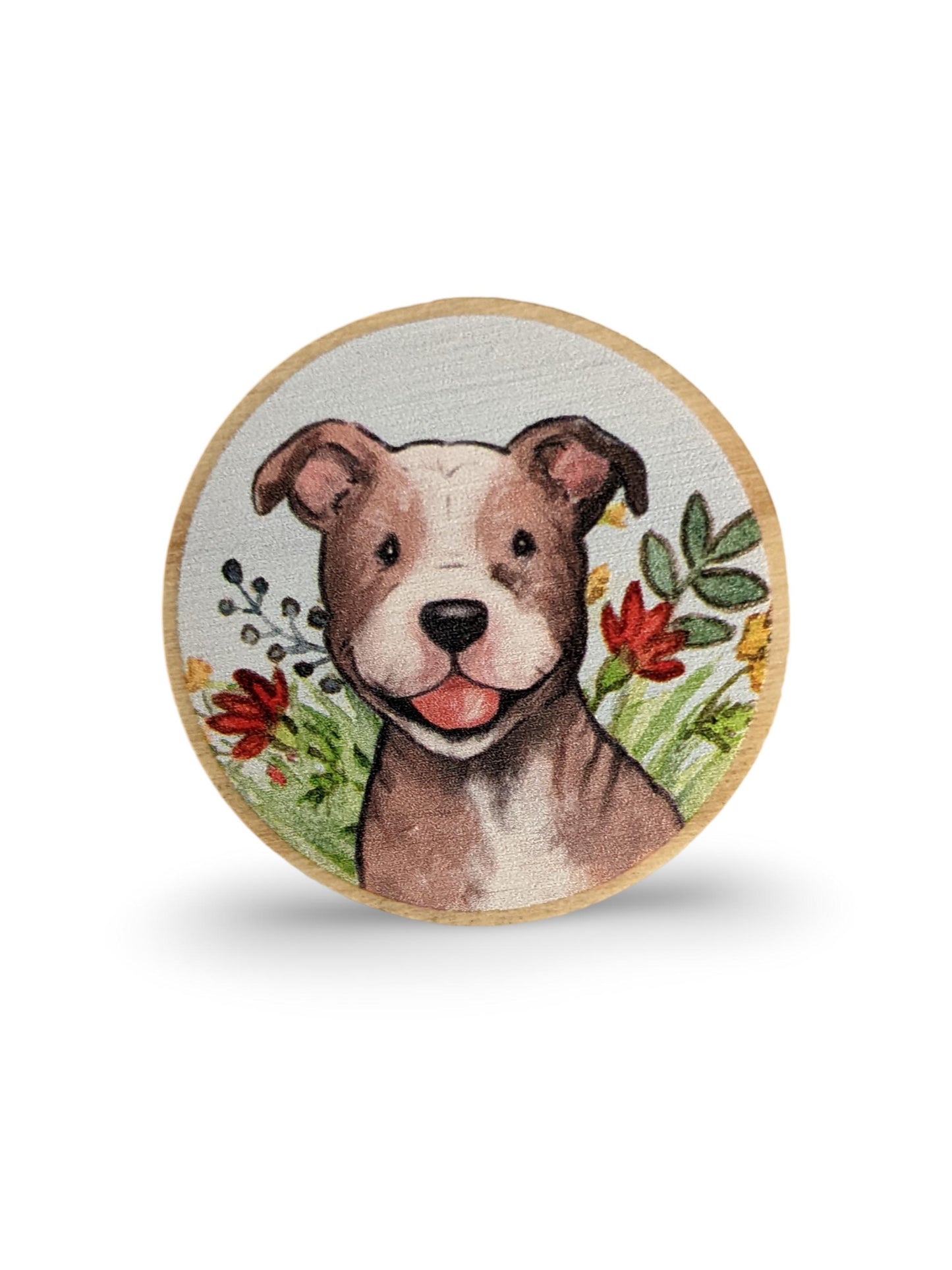 Wooden Pit Bull Pin, Staffordshire Terrier, Pitbull Lover Gift, Pitbull Mom, Dog Mom Gift, Dog Lover Gift, Stocking Stuffer