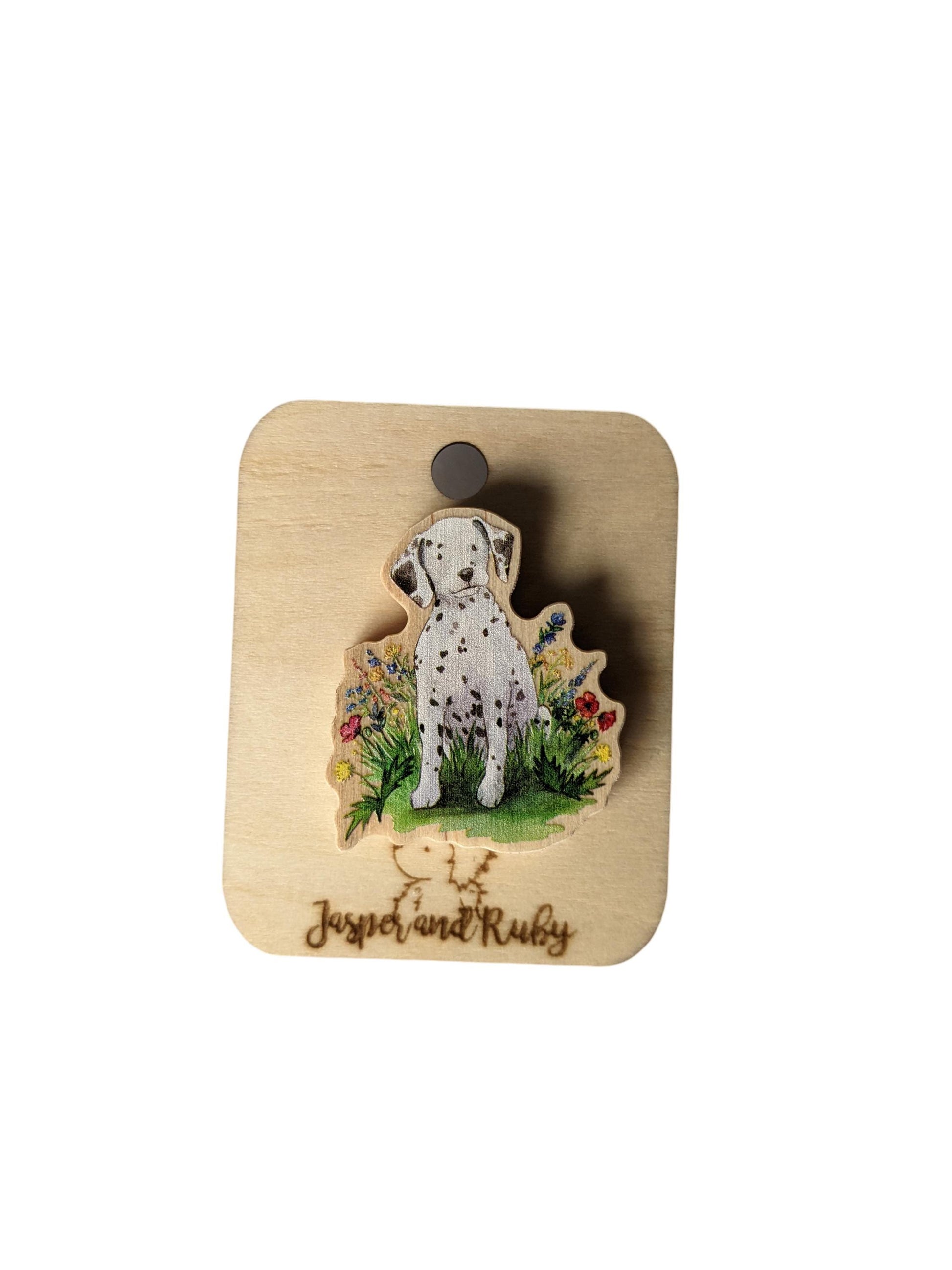 Wooden Dalmatian Pin, Dalmatian Lover Gift, Dalmatian Mom, Dog Mom Gift, Dog Lover Gift, Stocking Stuffer