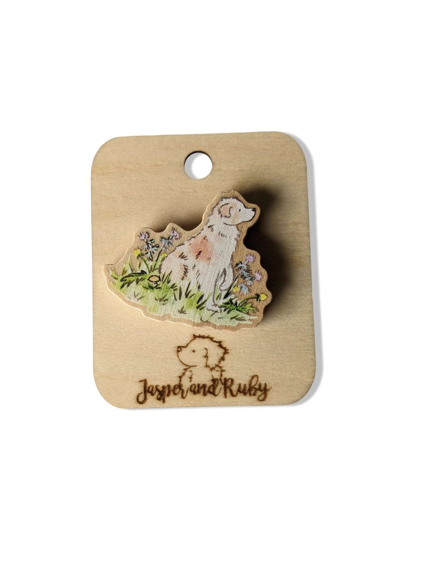 Wooden Aussie Pin, Aussie Lover Gift, Red Merle Aussie, Aussie Mom, Dog Mom Gift, Dog Lover Gift, Stocking Stuffer