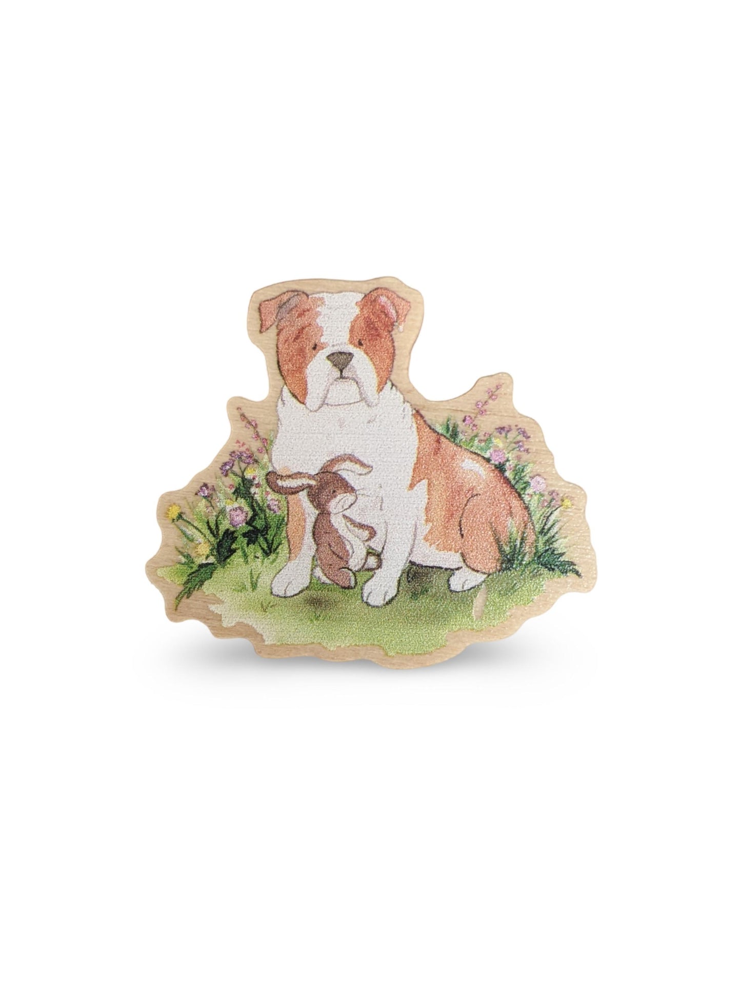 Wooden Bulldog Pin, Bulldog Lover Gift, English Bulldog, Bulldog Mom, Bulldog Jewelry, Dog Mom Gift, Dog Lover Gift, Stocking Stuffer