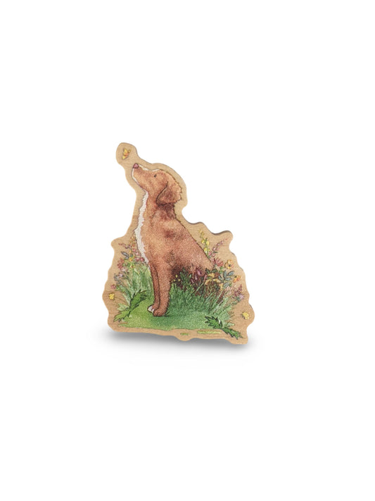 Wooden Toller Pin, Toller Lover Gift, Toller Mom, Toller Jewelry, Nova Scotia Duck Tolling Retriever, Dog Lover Gift, Stocking Stuffer