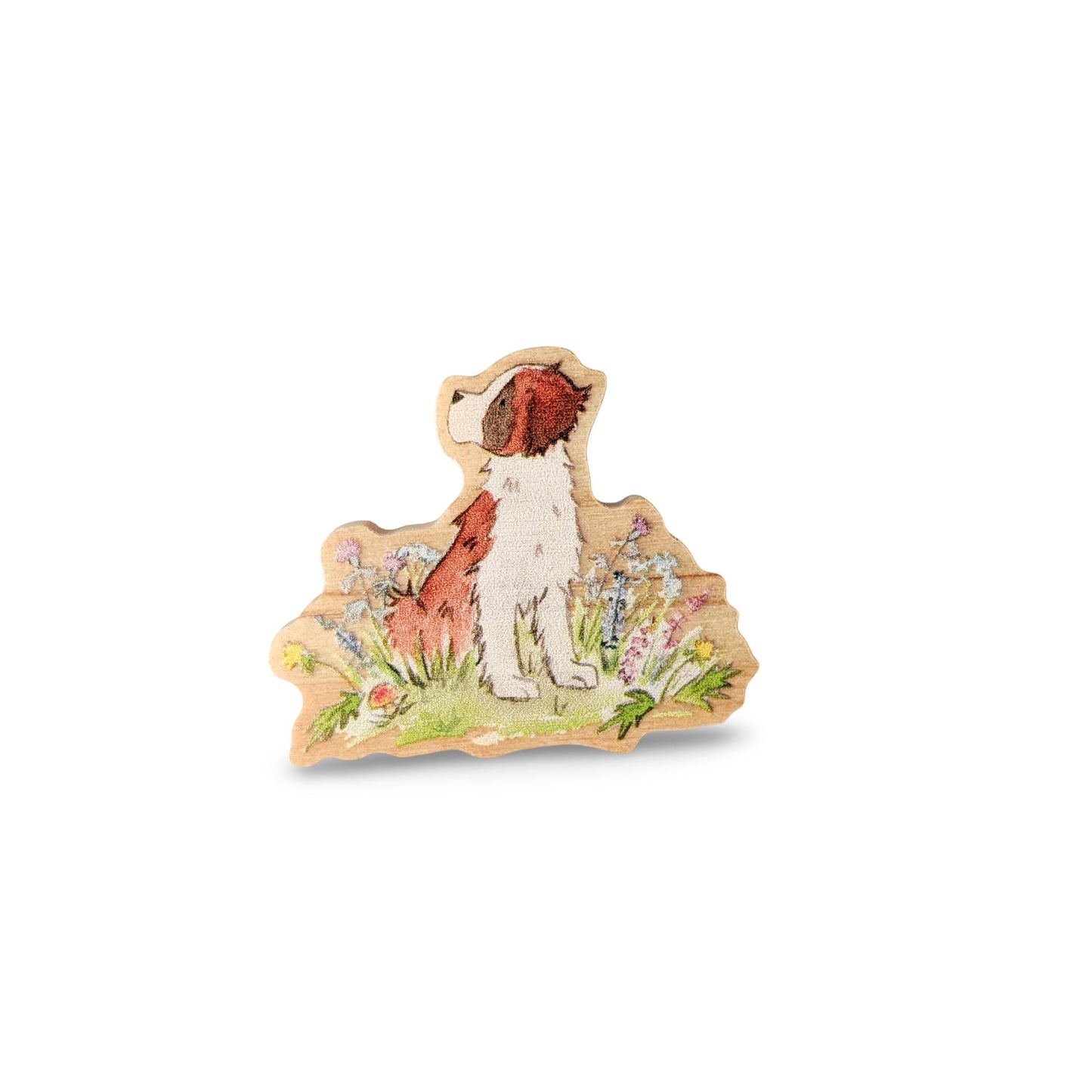 Wooden St. Bernard Pin, St. Bernard Lover Gift, St. Bernard Mom, St. Bernard Jewelry, Dog Lover Gift, Stocking Stuffer, Easter Basket Gifts