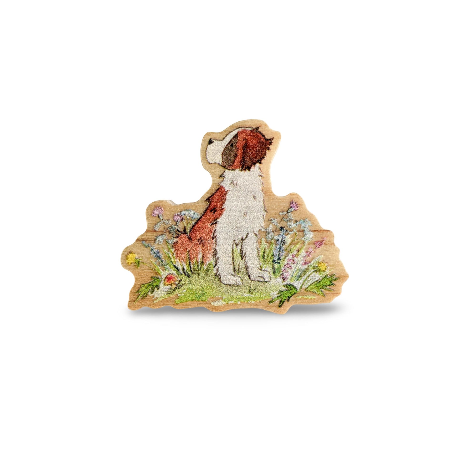 Wooden St. Bernard Pin, St. Bernard Lover Gift, St. Bernard Mom, St. Bernard Jewelry, Dog Lover Gift, Stocking Stuffer, Easter Basket Gifts