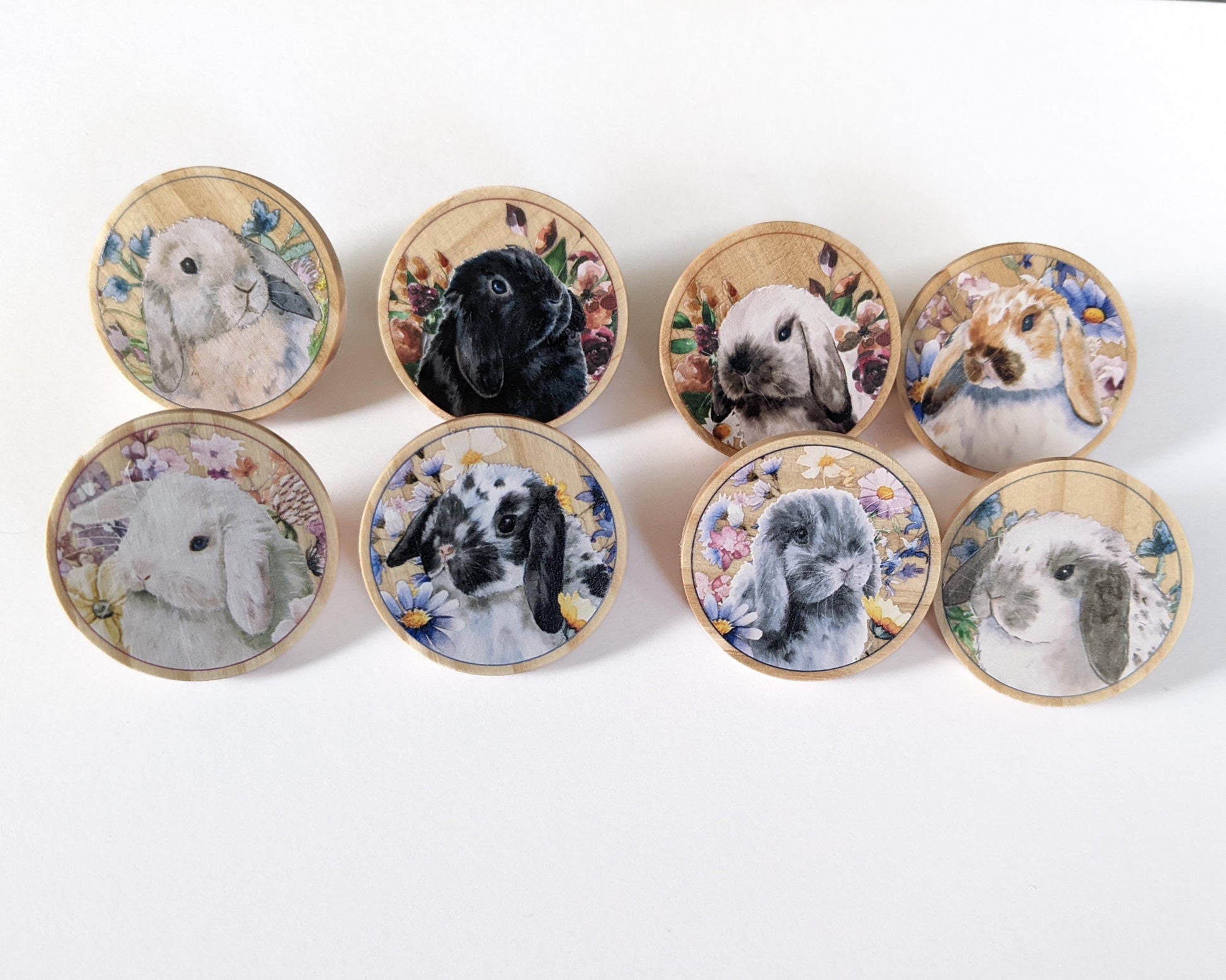 Wooden Holland Lop Pin, Sable Point Holland Lop, Rabbit Lover Gift, Bunny Mom, Holland Lop Gift, Bunny Gift, Stocking Stuffer