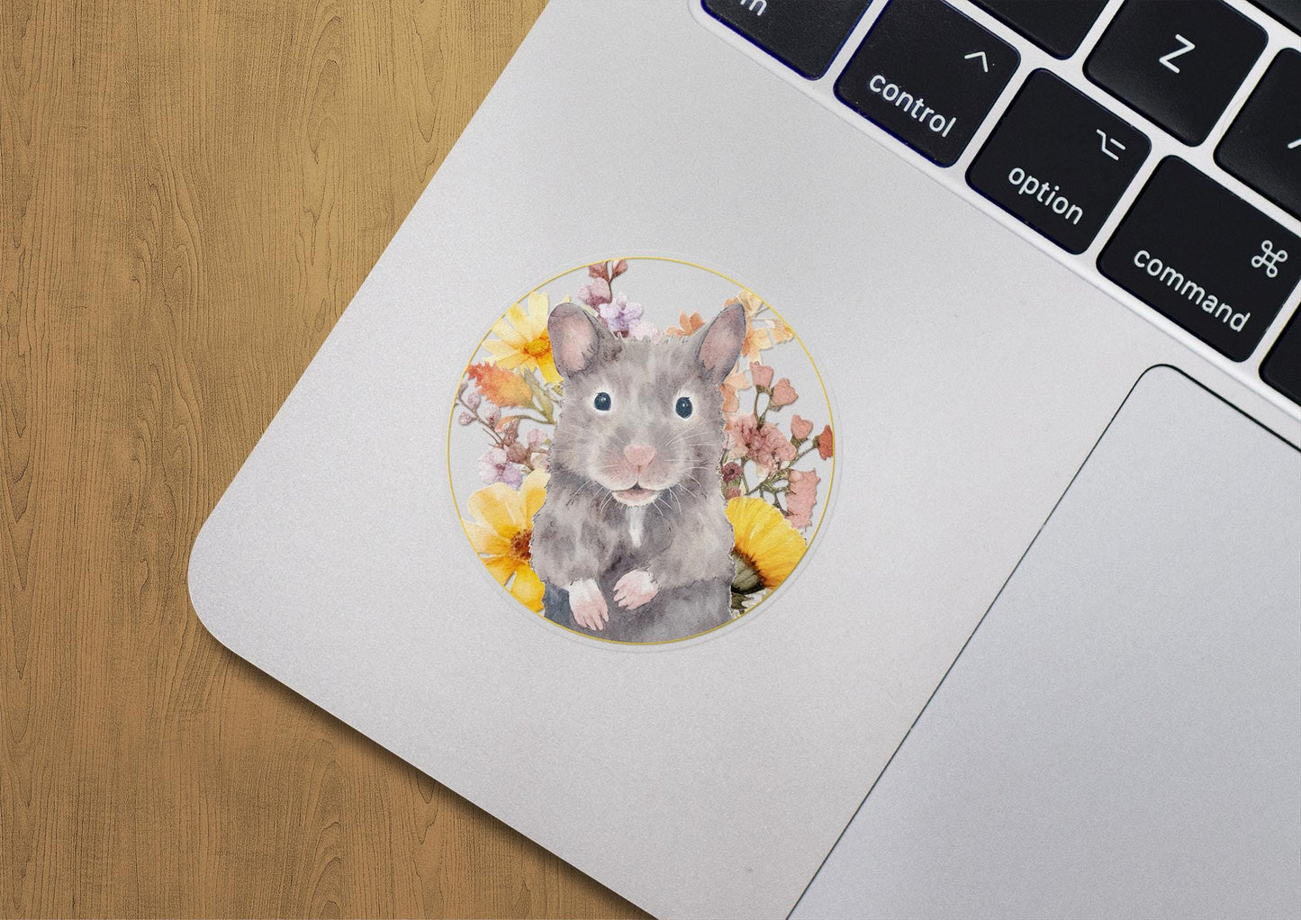 Cute Hamster Sticker, Gray Syrian Hamster, Hamster Owner Gift, Hamster Lover Gift, Pet Owner Gift, Watercolor Hamster, Hamster Mom