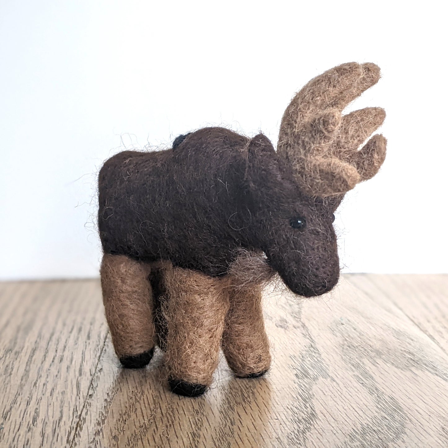needle felted wool moose ornament jasper and ruby