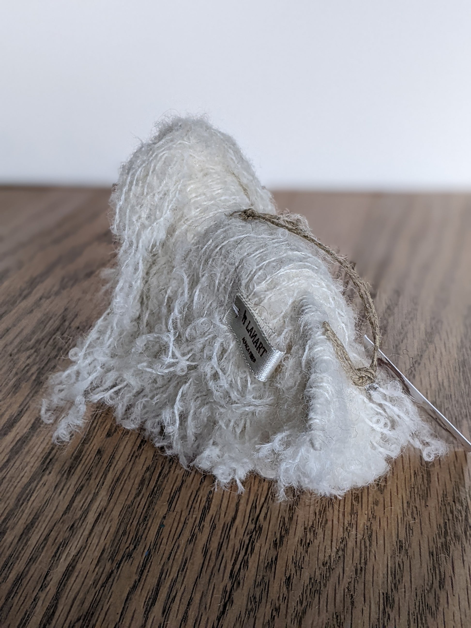 komondor dog needle felted from alpaca wool