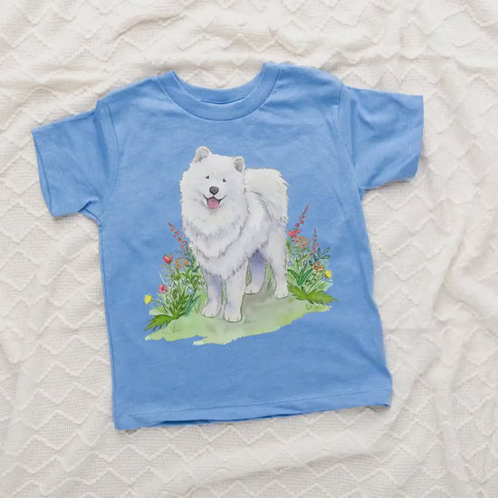 Samoyed Toddler Tee, Kids Samoyed Tee, Gift for Samoyed Lover, Watercolor Dog Tee, Cute Samoyed Tee, Cute Dog Tee, Dog Lover Gift
