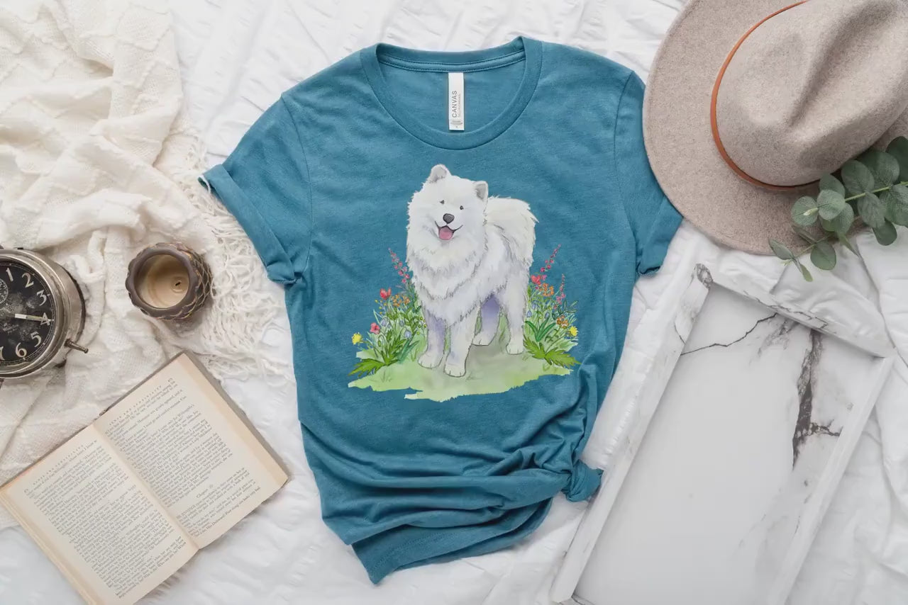 Kids Samoyed Tee, Gift for Samoyed Lover, Cute Samoyed Shirt, Samoyed Gift, Dog Lover Gift, Children's Samoyed Shirt, Dog Lover Tee