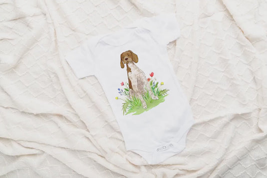 German Shorthaired Pointer Baby Bodysuit, GSP Baby Gift, Pointer Lover, Baby Shower Gift, Big Sister, Big Brother, Birth Announcement