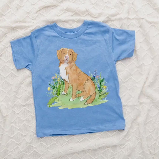 Nova Scotia Duck Tolling Retriever Toddler Tee, Kids Toller Tee, Gift for Toller Lover, Watercolor Dog Tee, Cute Toller Tee, Dog Lover Gift