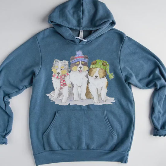 Sheltie Hoodie, Sheltie Sweatshirt, Sheltie Gift, Holiday Sheltie Hoodie, Sheltie Lover, Shetland Sheepdog, Dog Lover Gift, Dog Mom Gift